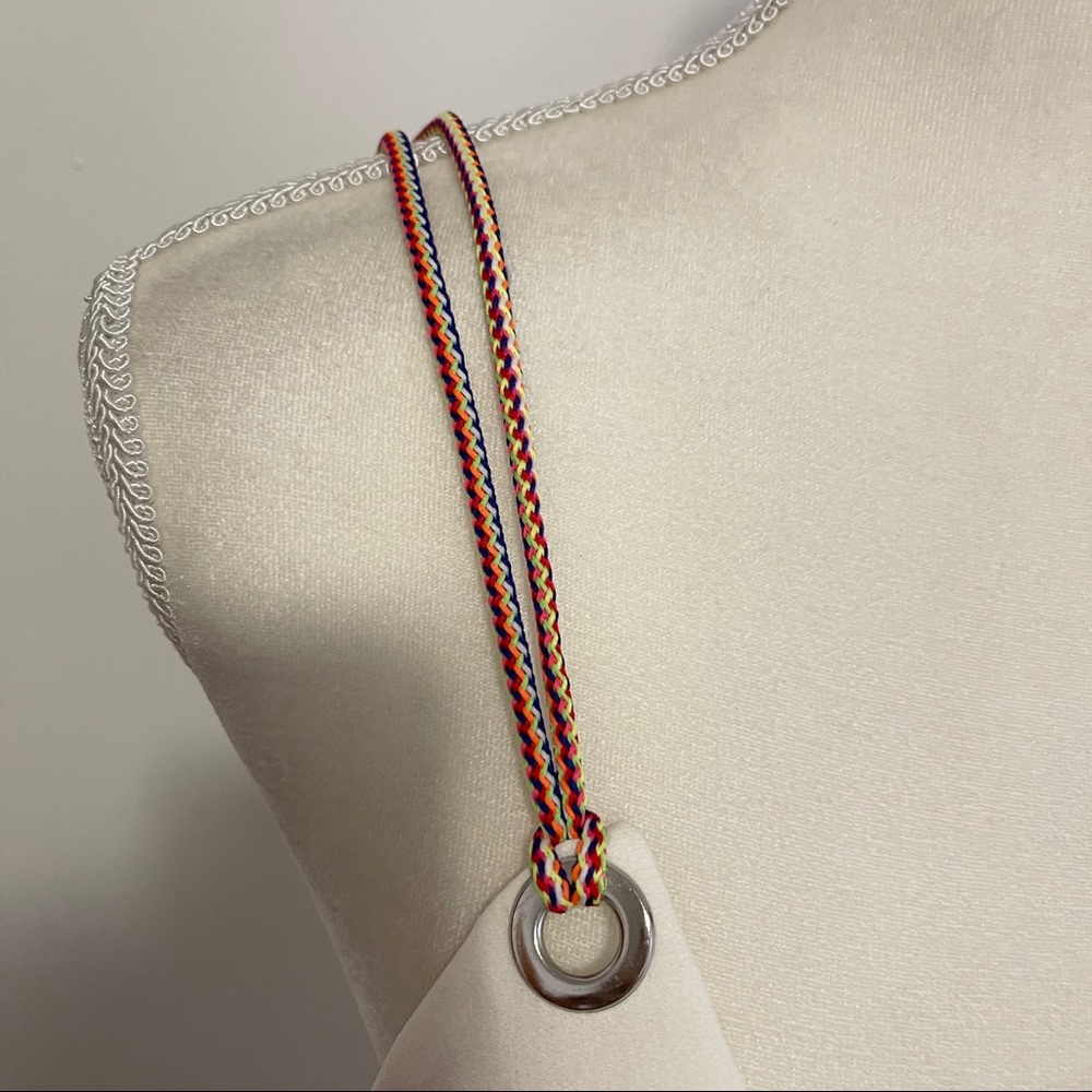 Zara rainbow rope strap white dress medium - Picture 4 of 9